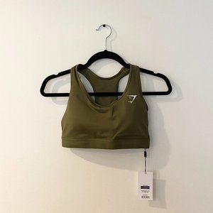 NWT Gymshark Sports Bra Olive Green Size Small
